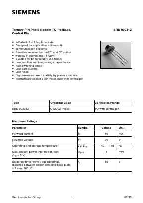 SRD00231Z Datasheet PDF Siemens AG