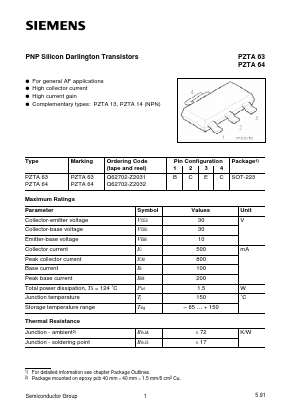 Q62702-Z2032 Datasheet PDF Siemens AG