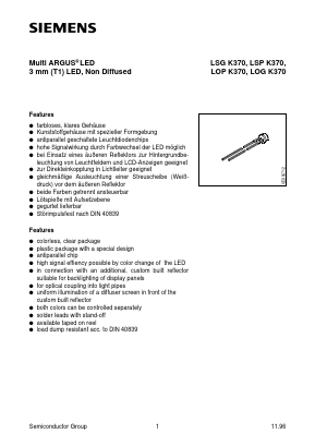 LSPK370 Datasheet PDF Siemens AG