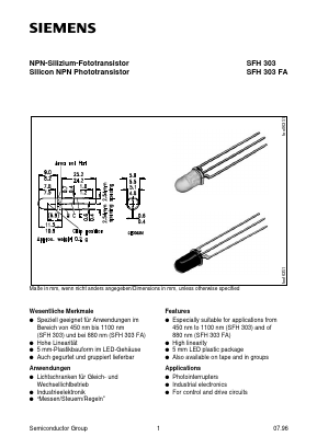 SFH303FA Datasheet PDF Siemens AG