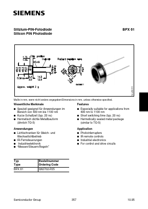 Q62702-P25 Datasheet PDF Siemens AG