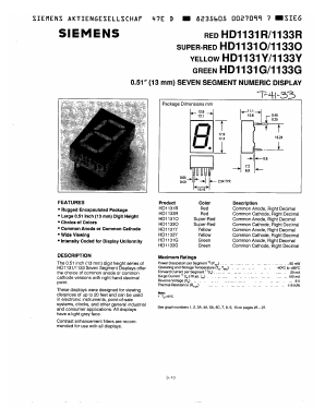 HD1133R_ Datasheet PDF Siemens AG