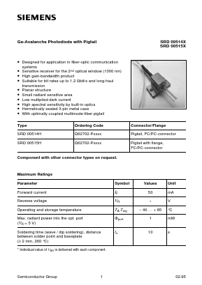 SRD00514H Datasheet PDF Siemens AG