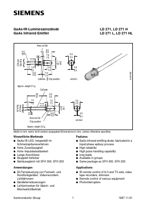 LD271HL Datasheet PDF Siemens AG