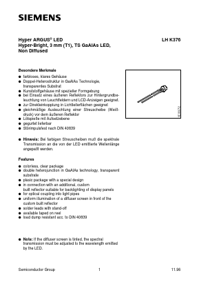 LHK376-R Datasheet PDF Siemens AG