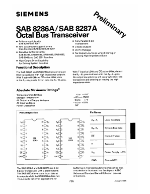SAB8287A Datasheet PDF Siemens AG