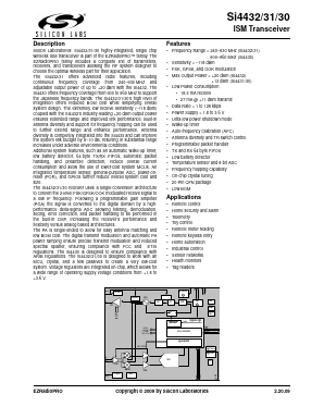 SI4431 Datasheet PDF Silicon Laboratories