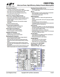 C8051F962 Datasheet PDF Silicon Laboratories
