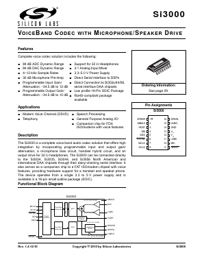 SI3000-C Datasheet PDF Silicon Laboratories