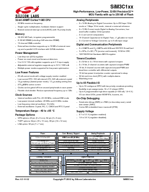 SIM3C134 Datasheet PDF Silicon Laboratories