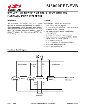 SI3000PPT-EVB Datasheet PDF Silicon Laboratories