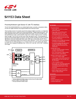SI1153 Datasheet PDF Silicon Laboratories