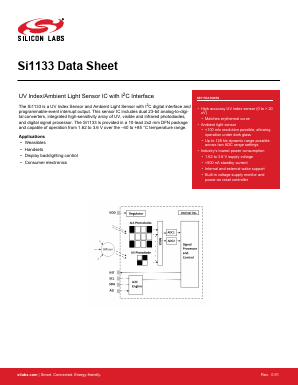 SI1133-AA00-GMR Datasheet PDF Silicon Laboratories