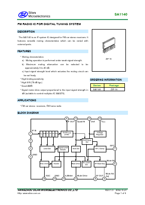 SA1140 Datasheet PDF Silan Microelectronics