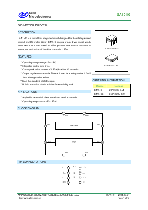 SA1510 Datasheet PDF Silan Microelectronics