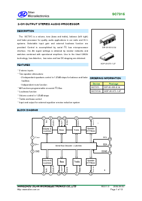 SC7315 Datasheet PDF Silan Microelectronics