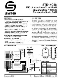 STK14C88-L45M Datasheet PDF Simtek Corporation