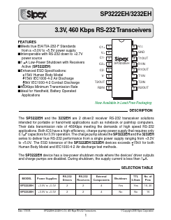 SP3222EHCA-L/TR Datasheet PDF Signal Processing Technologies