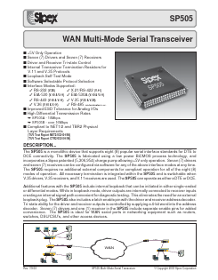 SP505ACF Datasheet PDF Signal Processing Technologies