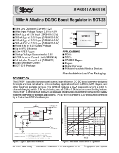 SP6641BEK-5.0 Datasheet PDF Signal Processing Technologies