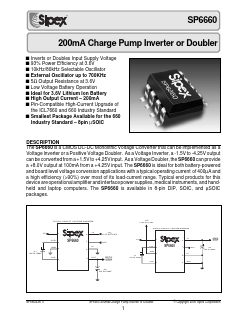 SP6660EN Datasheet PDF Signal Processing Technologies