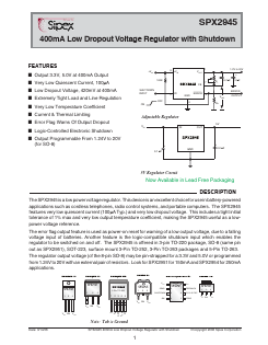 SPX2945R-3-3 Datasheet PDF Signal Processing Technologies