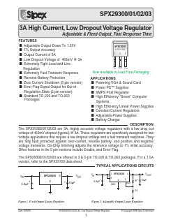 SPX29300U-2.5 Datasheet PDF Signal Processing Technologies