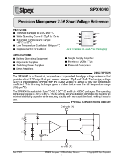 SPX4040 Datasheet PDF Signal Processing Technologies