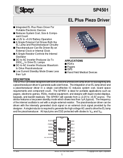 SP4501EY Datasheet PDF Signal Processing Technologies