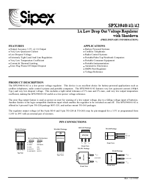 SPX3940AU Datasheet PDF Signal Processing Technologies
