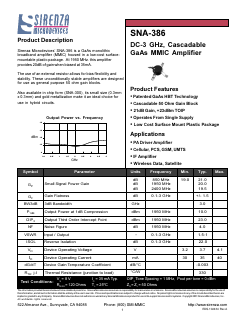 SNA-386 Datasheet PDF Sirenza Microdevices => RFMD