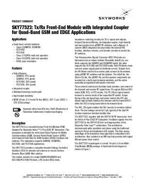 SKY77523 Datasheet PDF Skyworks Solutions