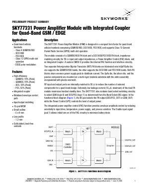 SKY77331 Datasheet PDF Skyworks Solutions