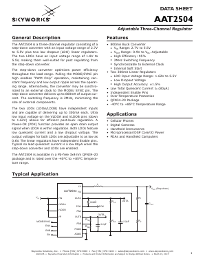 AAT2504 Datasheet PDF Skyworks Solutions