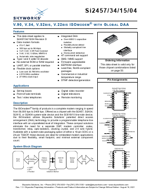 SI2404-D-GT Datasheet PDF Skyworks Solutions