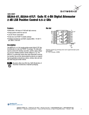 AA264-87 Datasheet PDF Skyworks Solutions