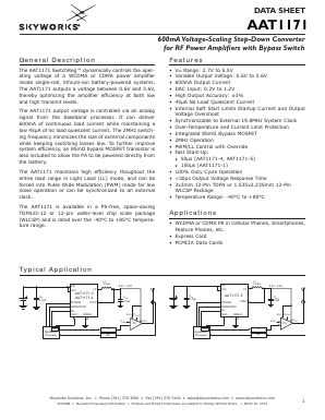 AAT1171 Datasheet PDF Skyworks Solutions