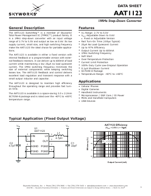 AAT1123IJS-0.6-T1 Datasheet PDF Skyworks Solutions