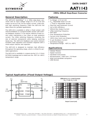 AAT1143IJS-0.6-T1 Datasheet PDF Skyworks Solutions