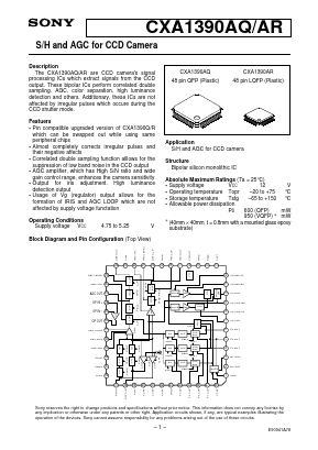 CXA1390AQ Datasheet PDF Sony Semiconductor