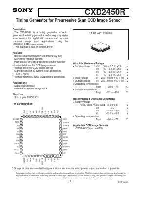 CXD2450R Datasheet PDF Sony Semiconductor
