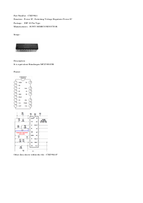 CXD9841P Datasheet PDF Sony Semiconductor