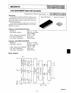 CXA1016P Datasheet PDF Sony Semiconductor