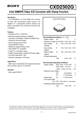 CXD2302Q Datasheet PDF Sony Semiconductor