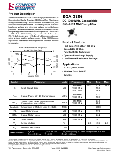 SGA-3386 Datasheet PDF Stanford Microdevices