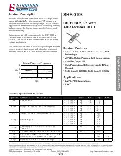 SHF-0198 Datasheet PDF Stanford Microdevices