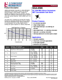 SGA-6586 Datasheet PDF Stanford Microdevices