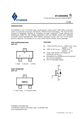 ST1005SRG Datasheet PDF STANSON TECHNOLOGY