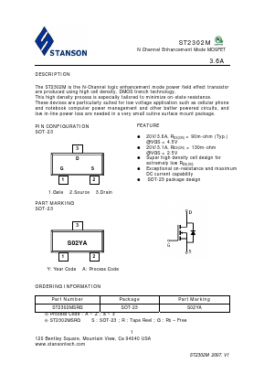 ST2302M Datasheet PDF STANSON TECHNOLOGY