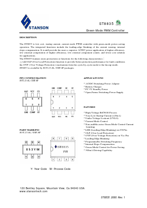 ST8835 Datasheet PDF STANSON TECHNOLOGY